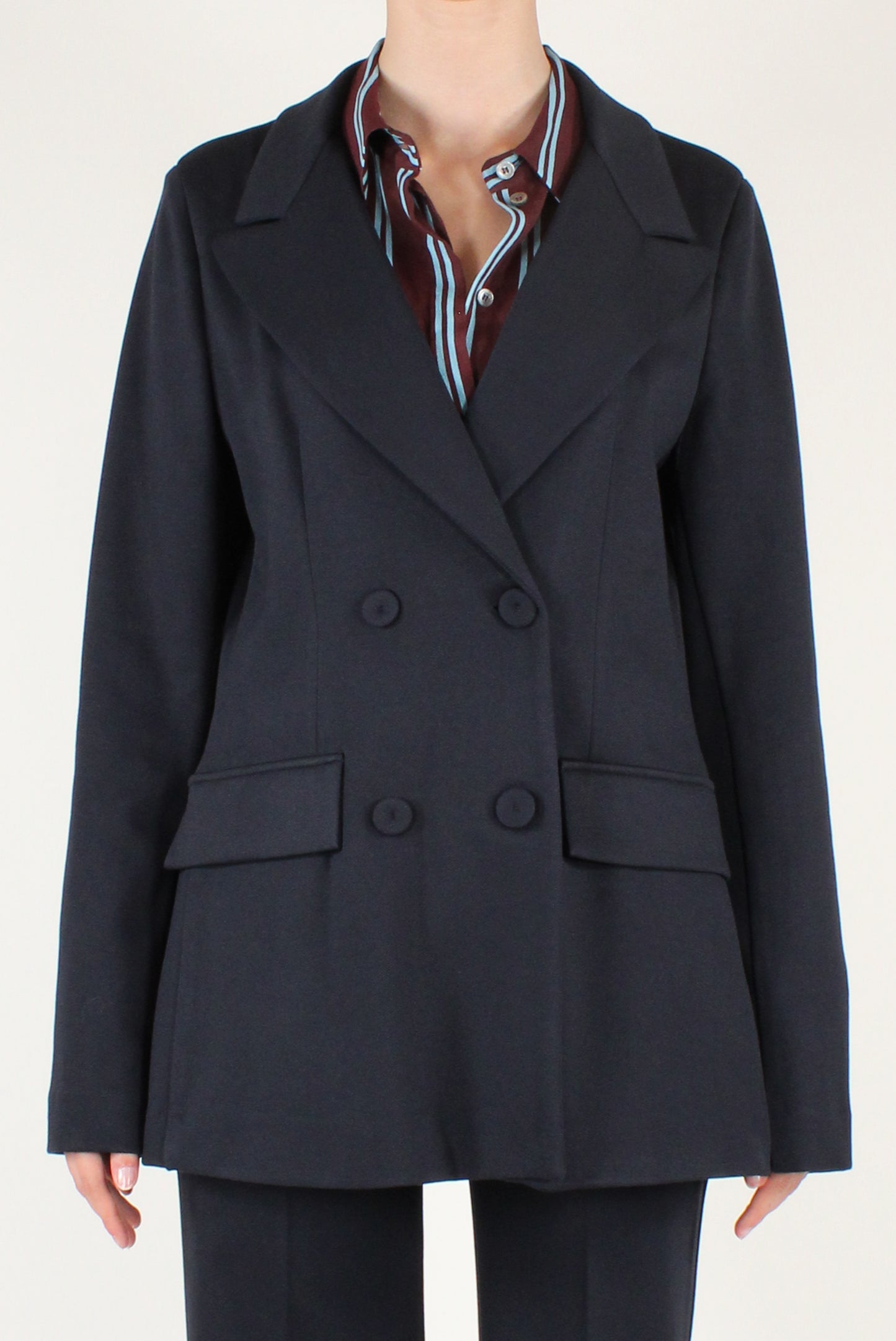 Blazer Doppiopetto in Twill