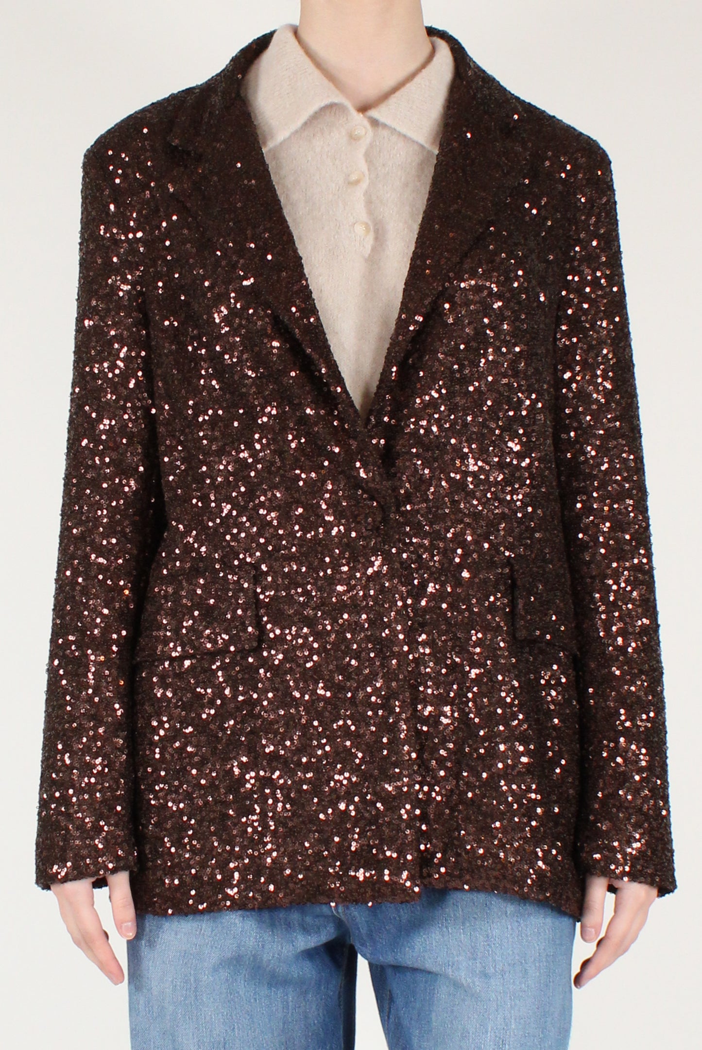 Blazer Monopetto con Paillettes