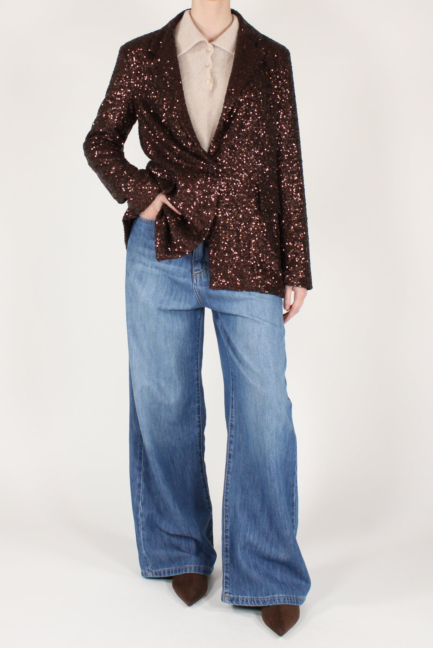 Blazer Monopetto con Paillettes