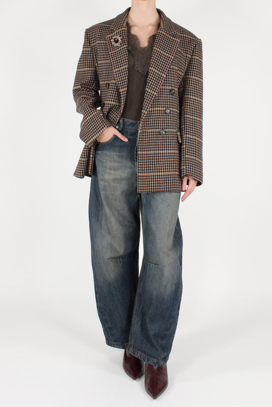 Blazer Doppiopetto Fantasia Pied de Poule