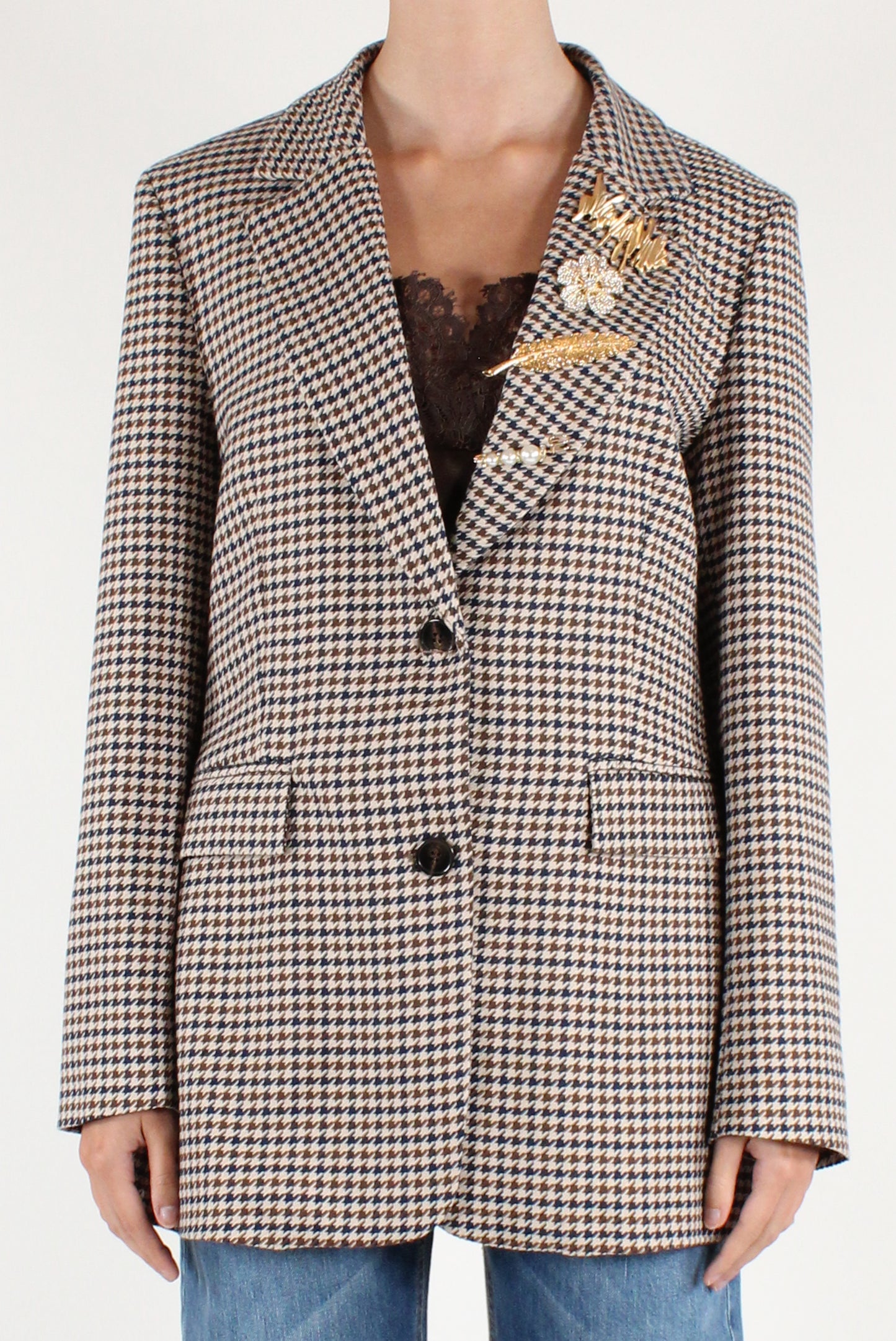 Blazer Monopetto Pied de Poule