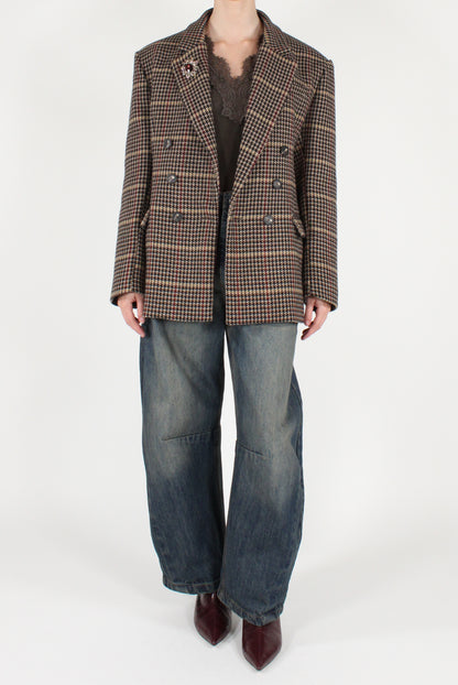 Blazer Doppiopetto Fantasia Pied de Poule