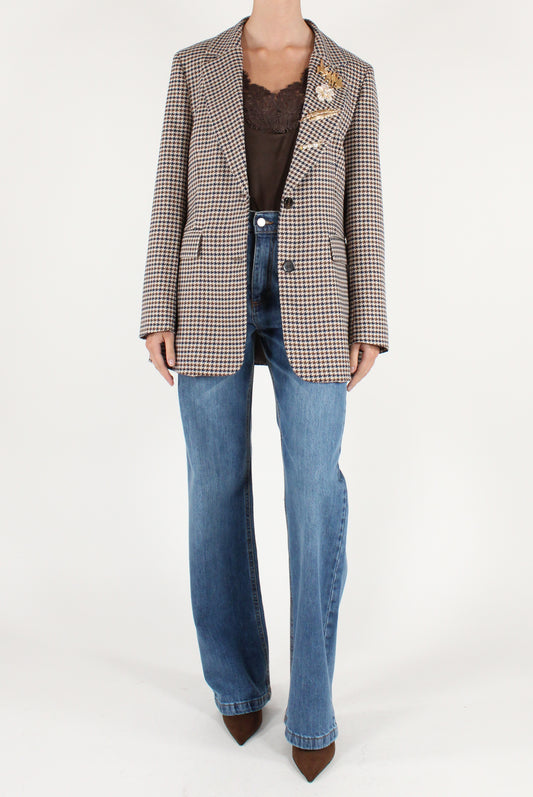 Blazer Monopetto Pied de Poule