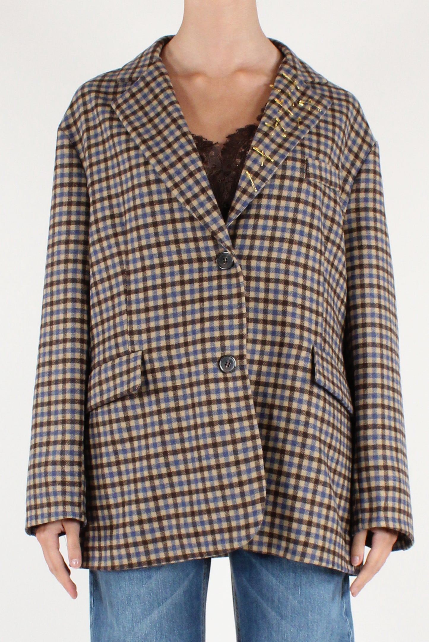 Blazer Monopetto a Quadretti