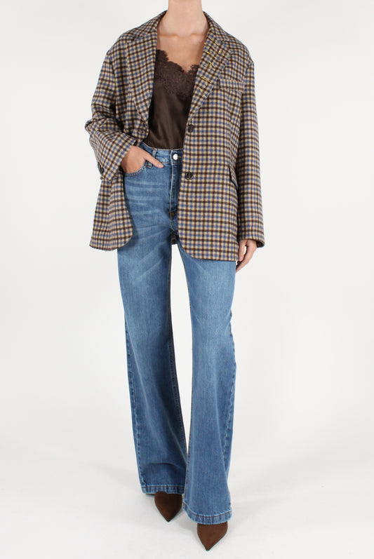 Blazer Monopetto a Quadretti