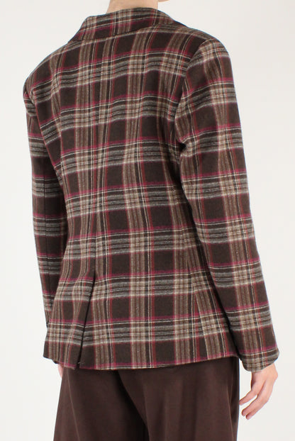 Giacca Monopetto Stampa Tartan