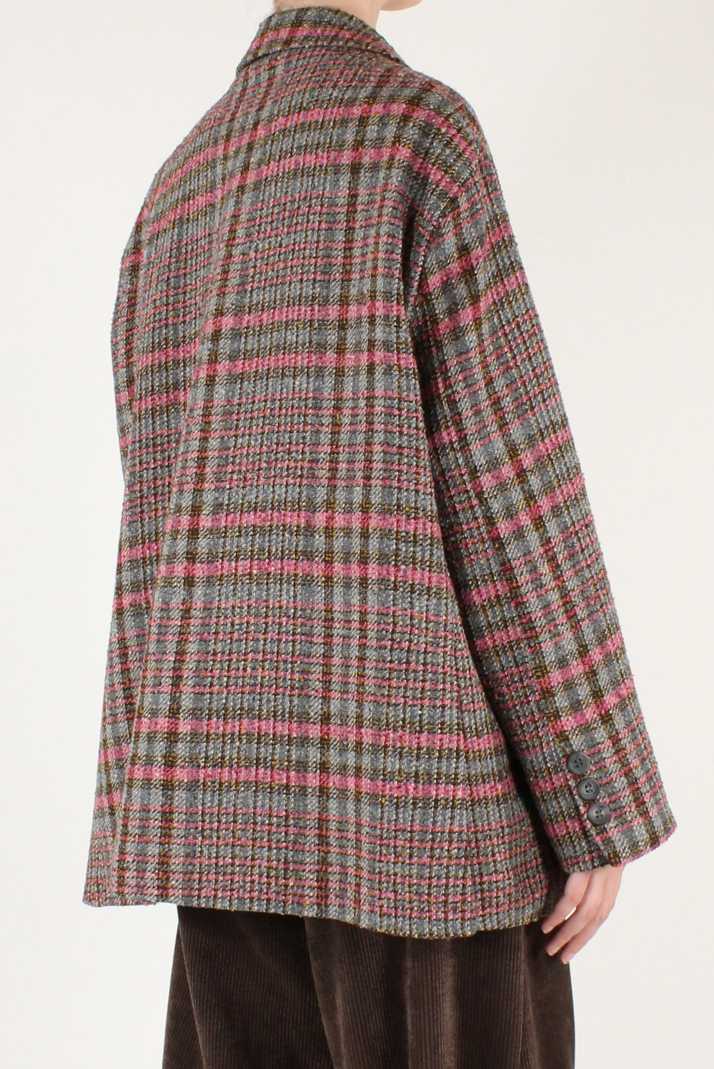 Blazer Over in Tartan Multicolore