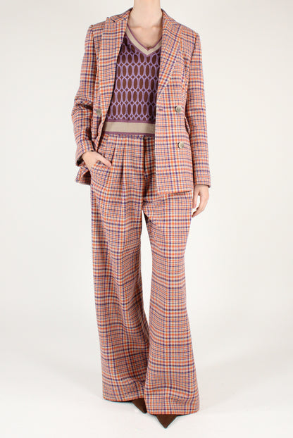 Blazer Doppiopetto in Tartan