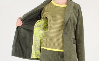 Single-Breasted Corduroy Blazer