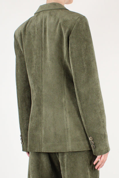 Single-Breasted Corduroy Blazer