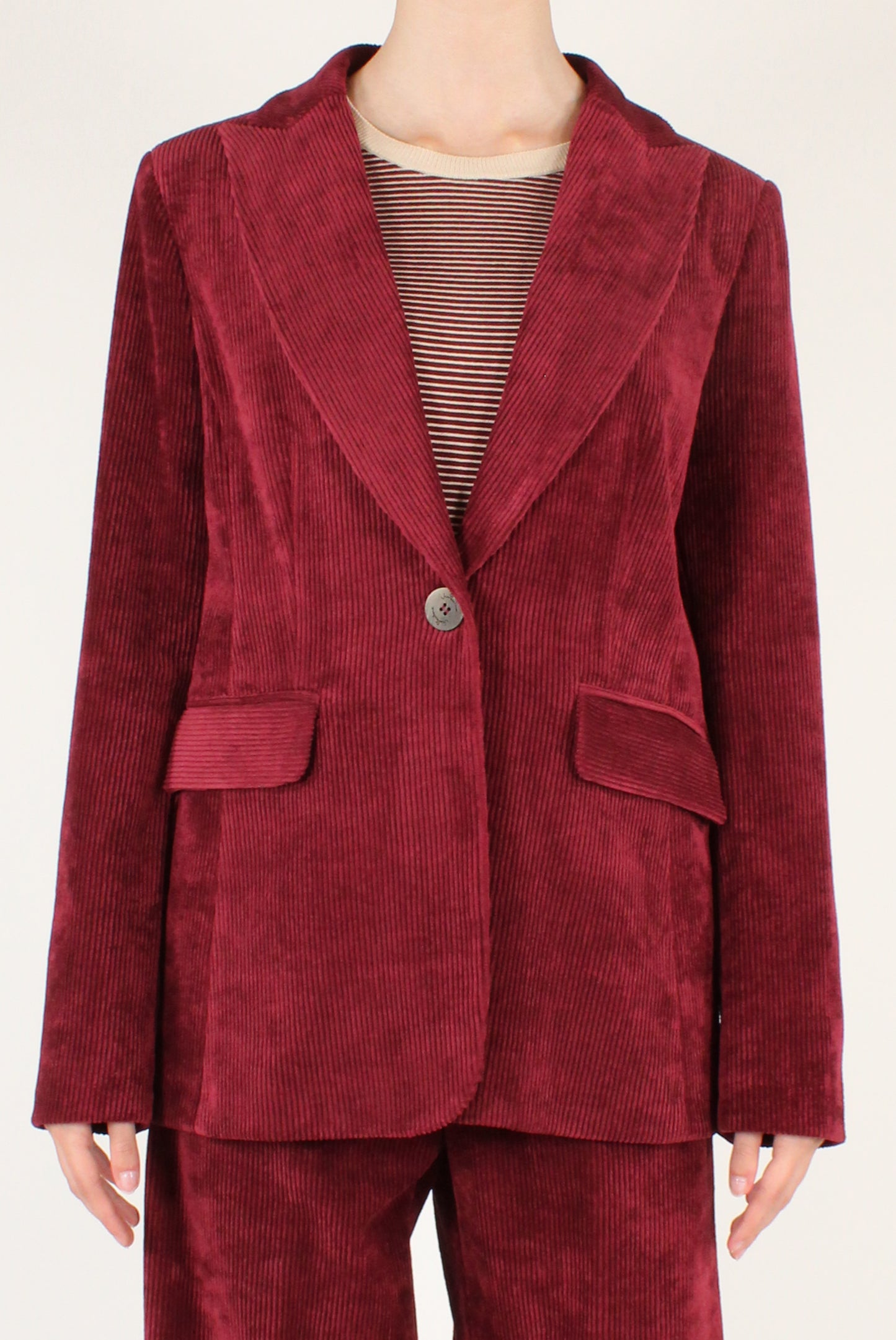 Single-Breasted Corduroy Blazer