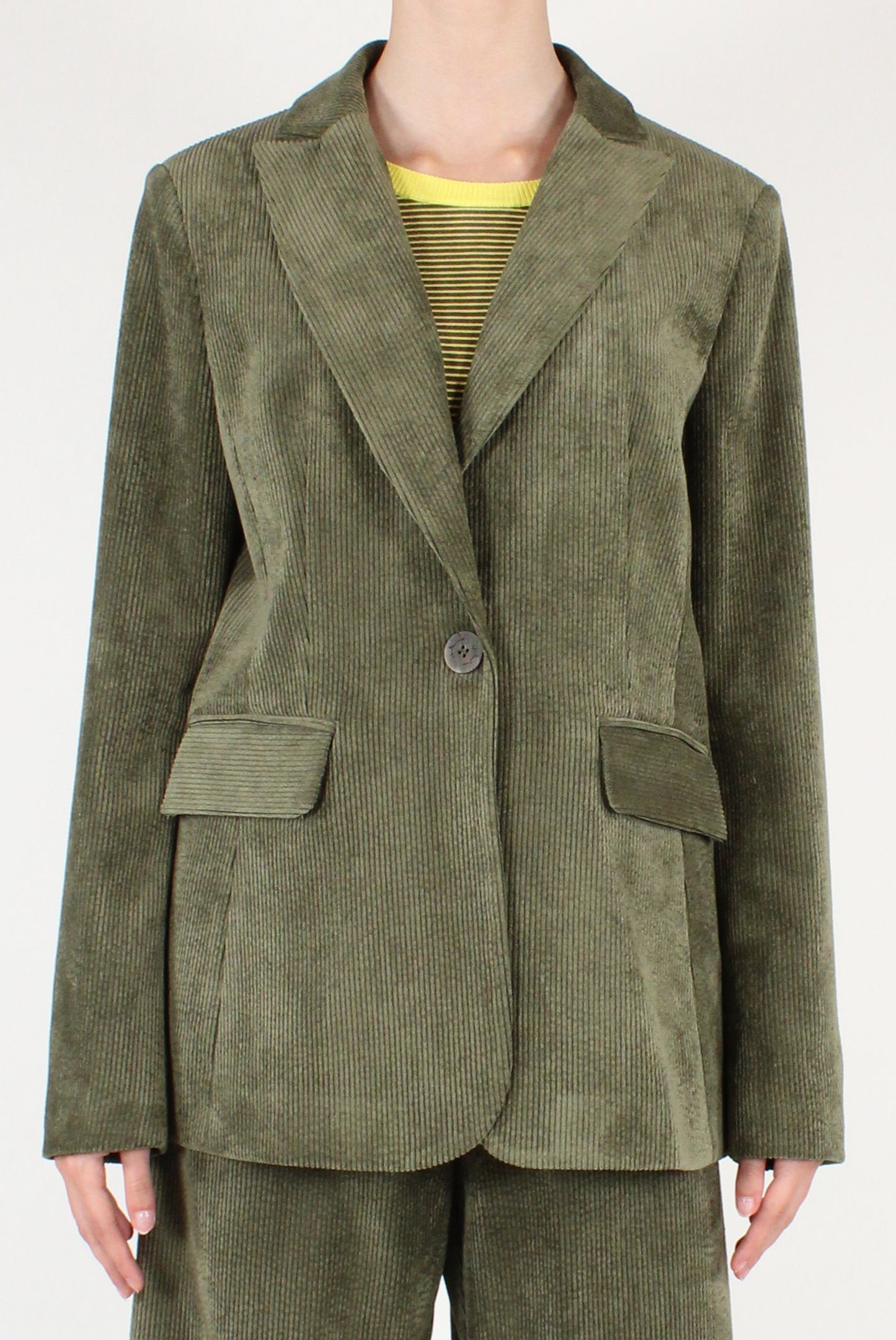 Single-Breasted Corduroy Blazer