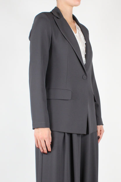 Single Breasted Blazer with Peak Lapels