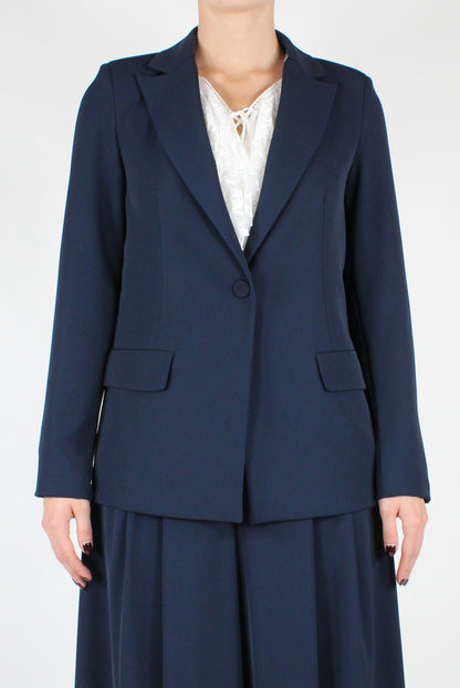 Single Breasted Blazer with Peak Lapels