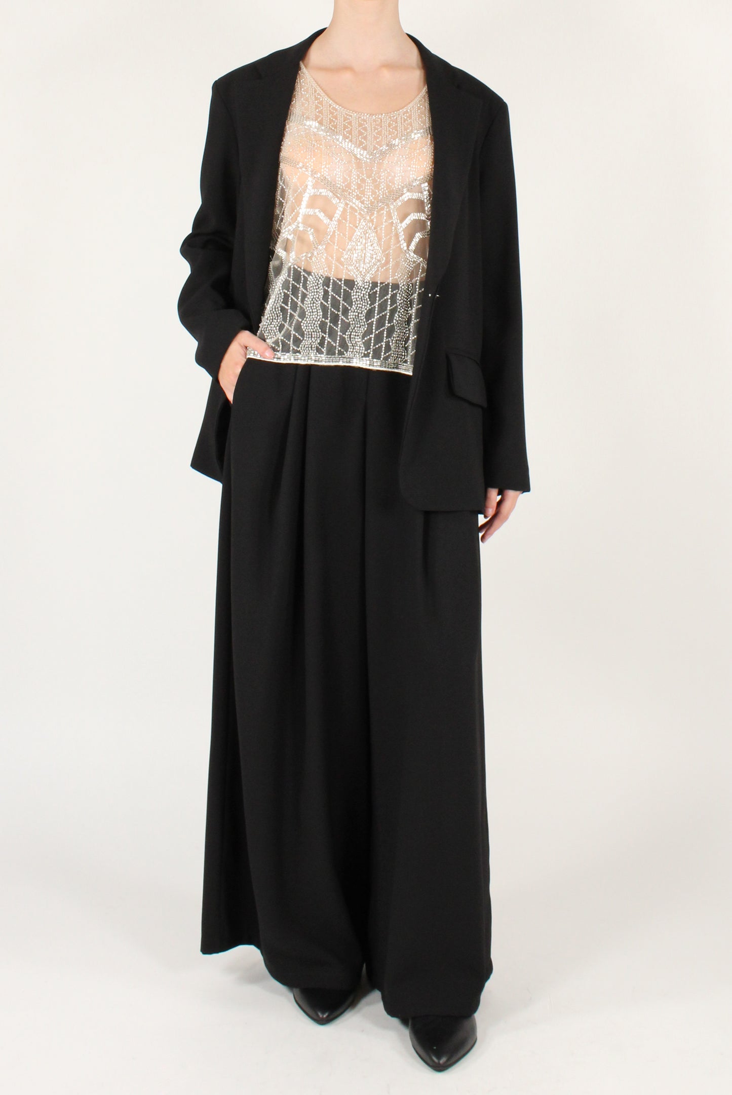 Pantaloni Ampi con Pinces