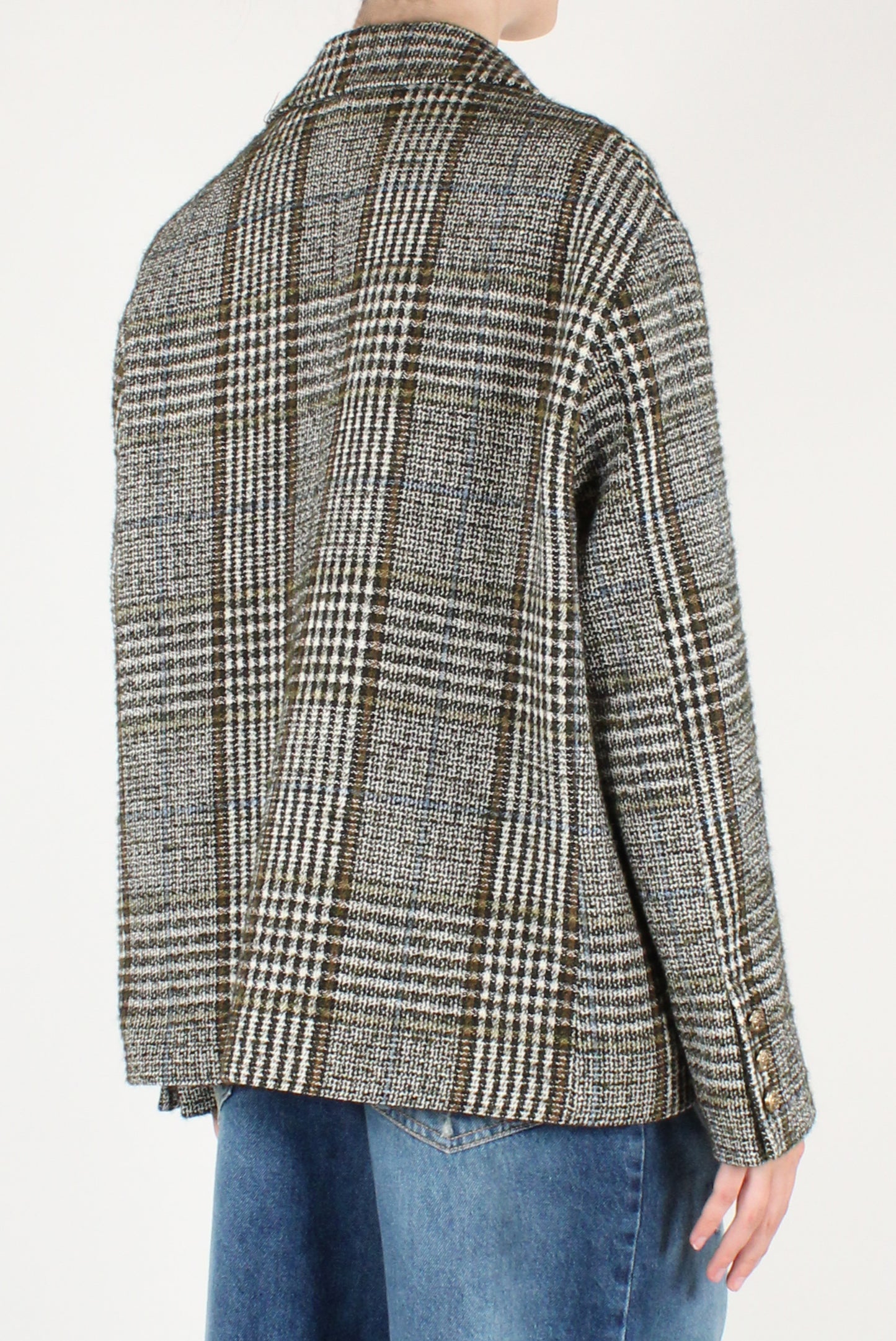 Giacca Doppiopetto in Tartan con Spille