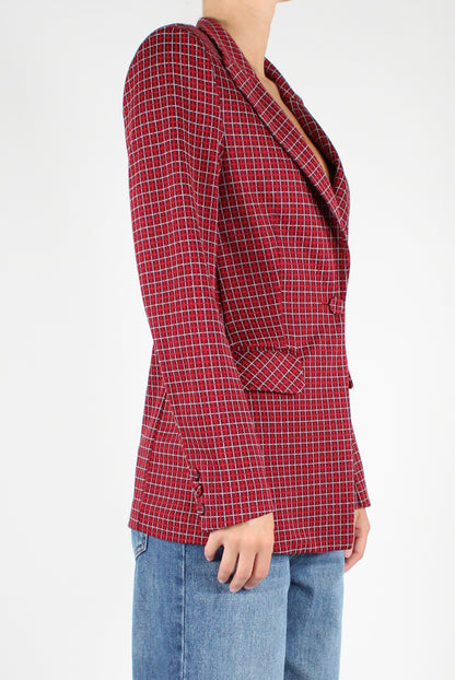 Single Breasted Checkered Blazer