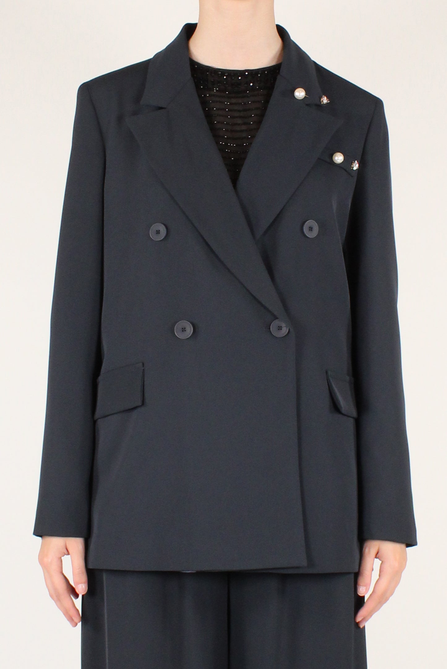 Blazer Doppiopetto con Spille