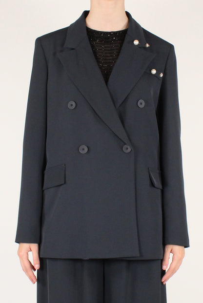 Blazer Doppiopetto con Spille