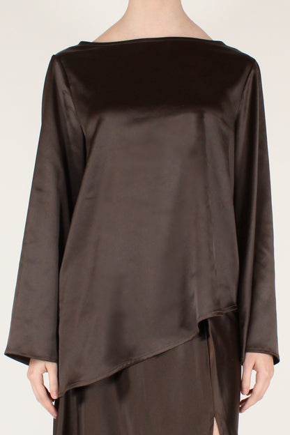 Blusa Asimmetrica in Satin