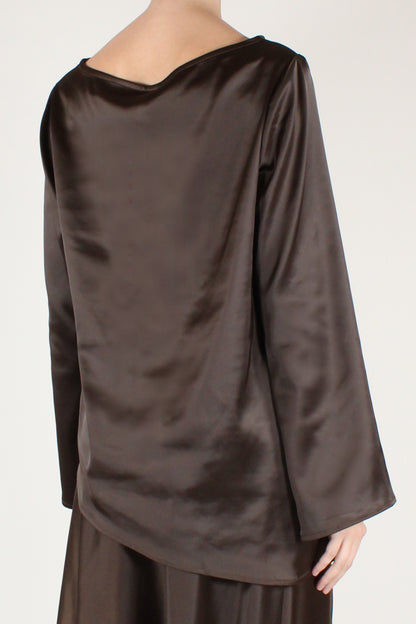 Blusa Asimmetrica in Satin