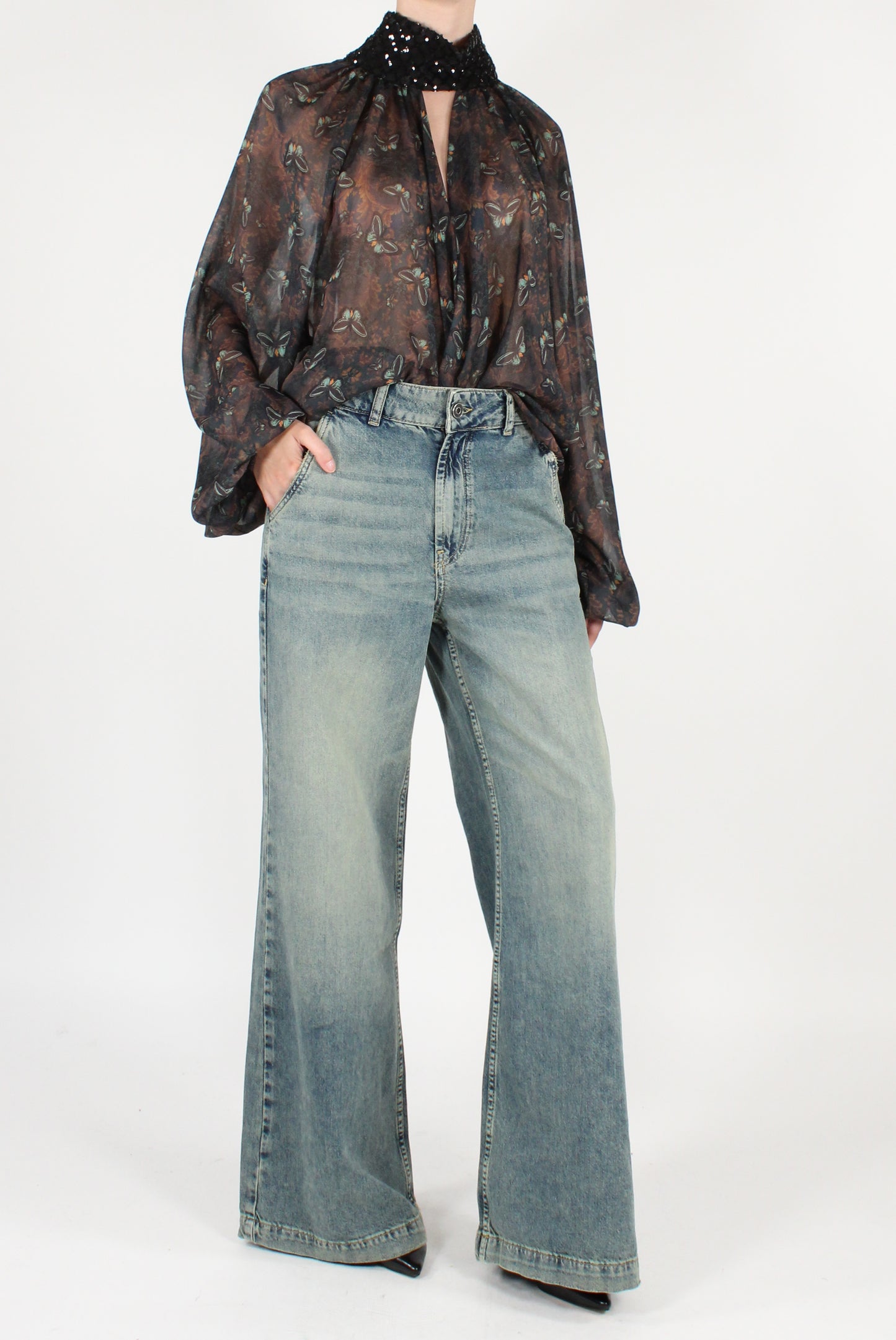 Butterfly Print Blouse