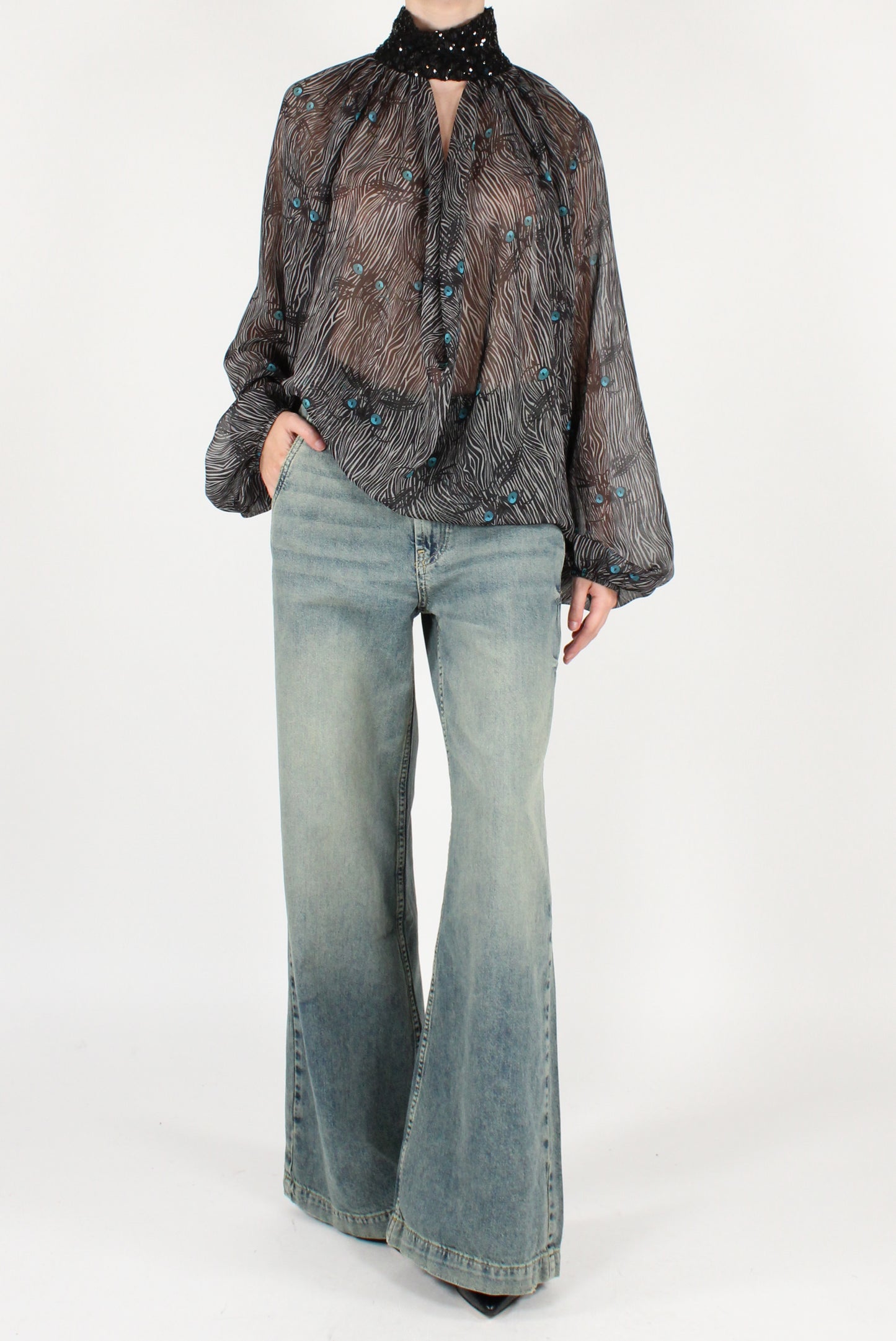 Cat Eye Print Blouse