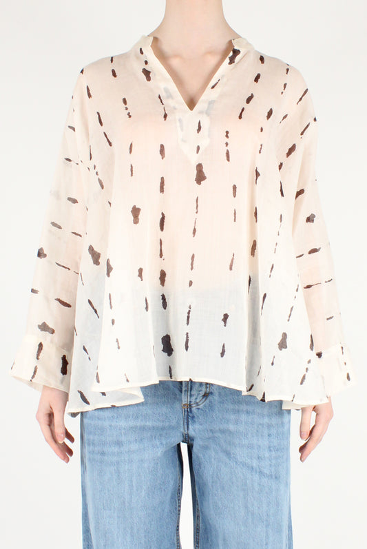 Ramie Printed Blouse