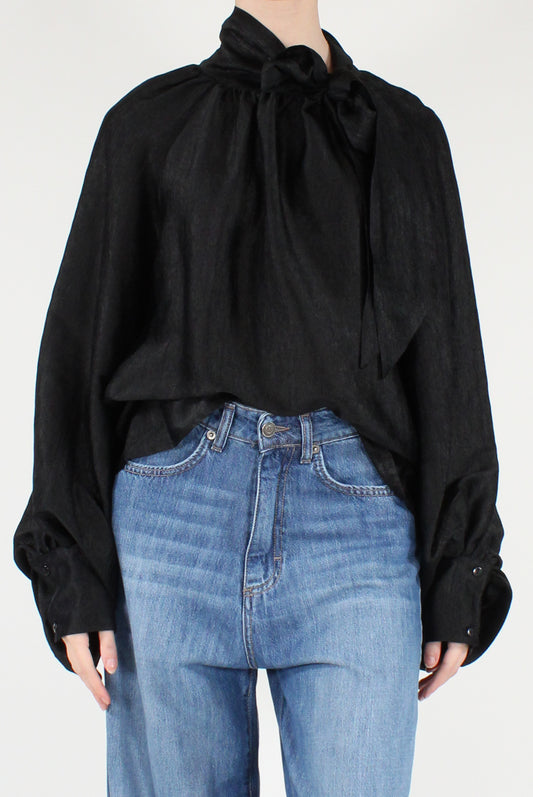Oversized Pleated Blouse