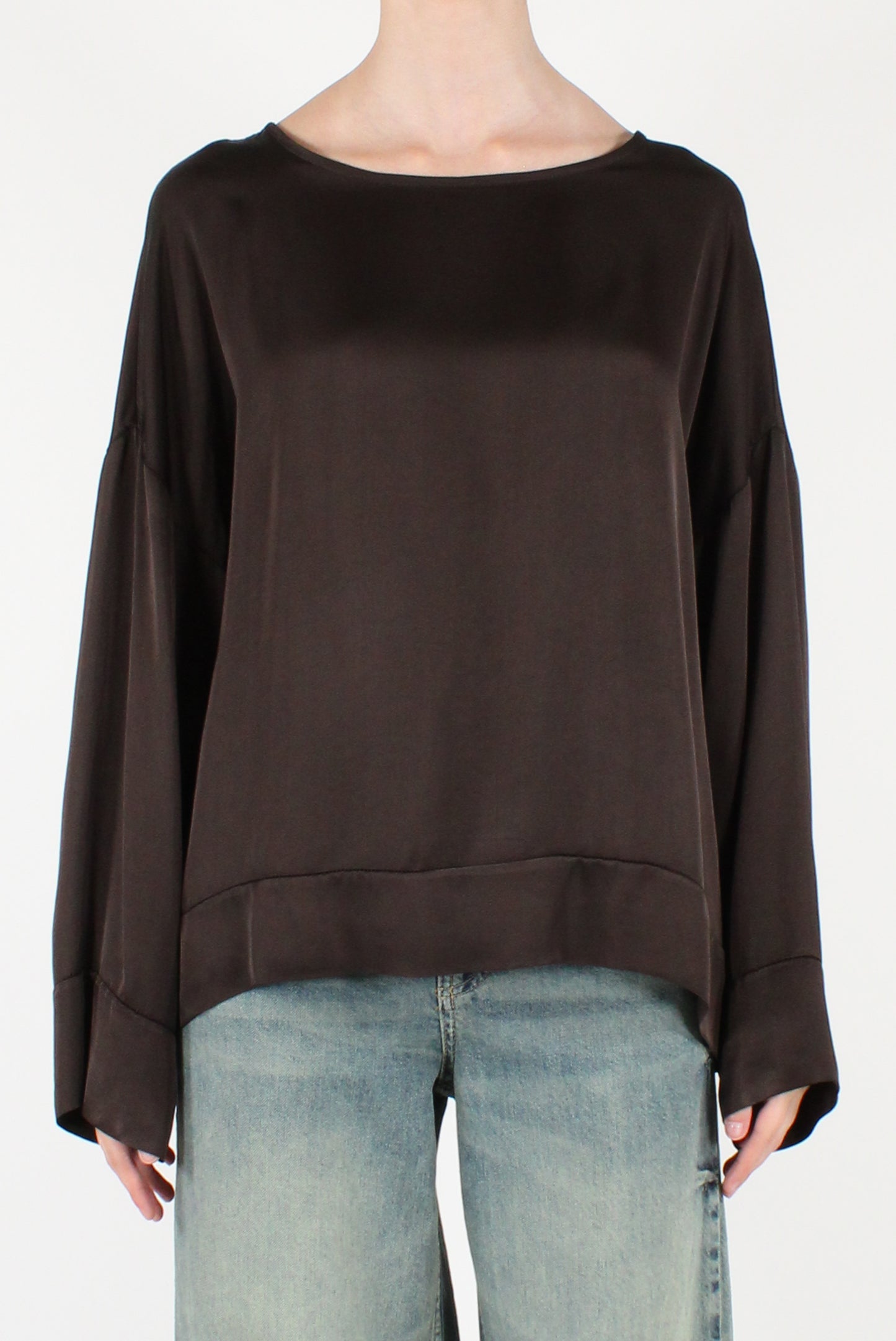Blusa Scollo a Barca in Viscosa