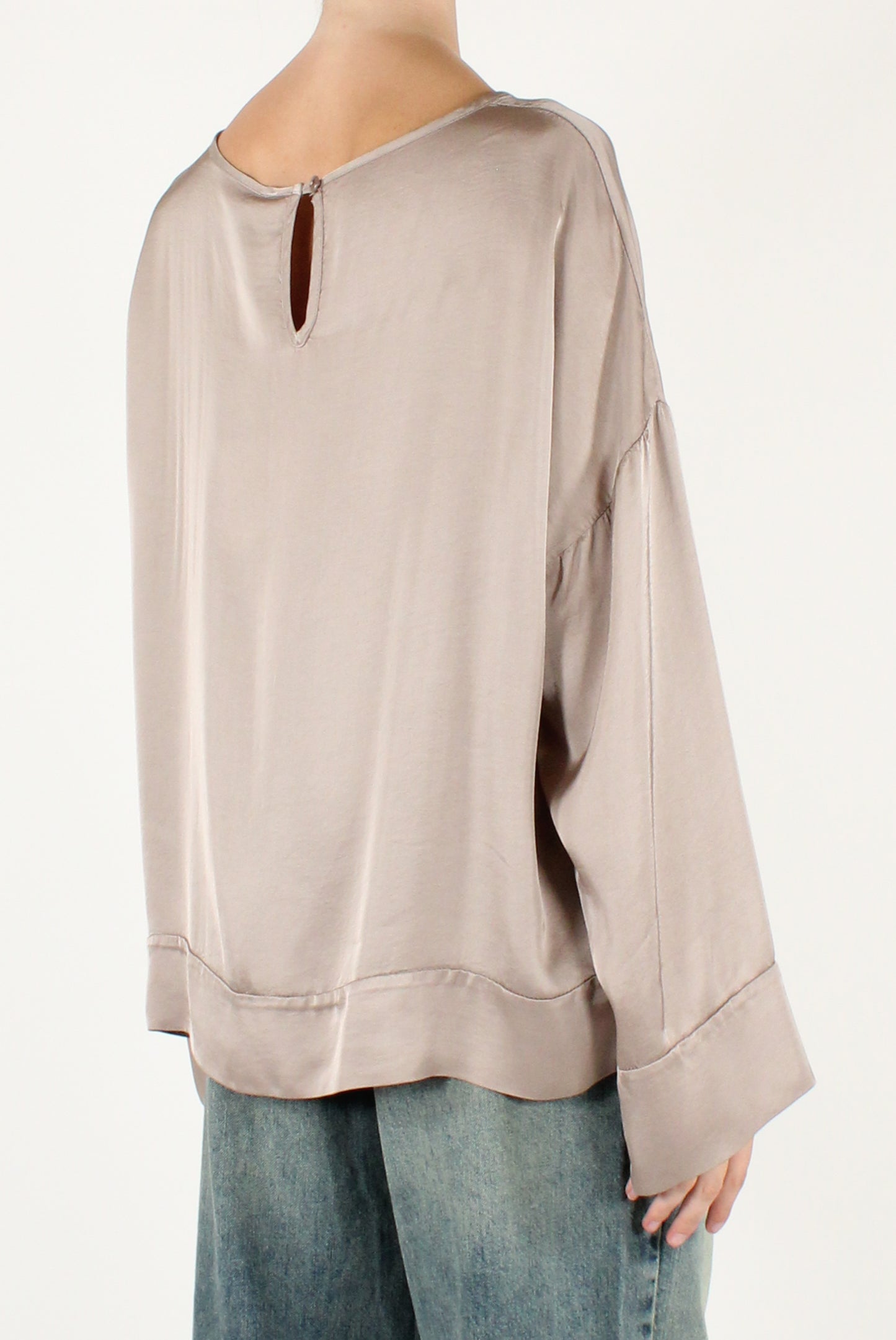 Blusa Scollo a Barca in Viscosa