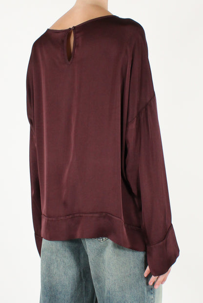 Blusa Scollo a Barca in Viscosa