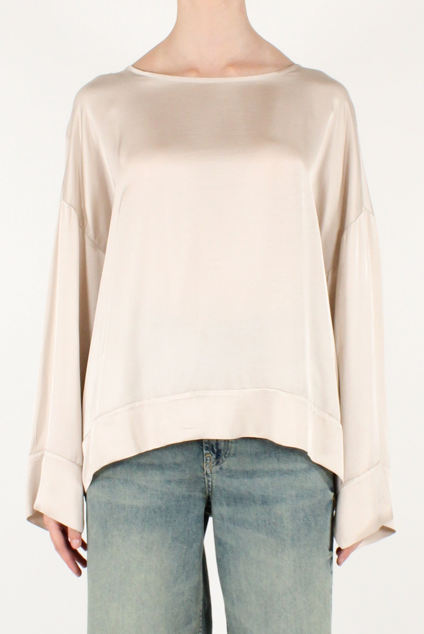 Blusa Scollo a Barca in Viscosa