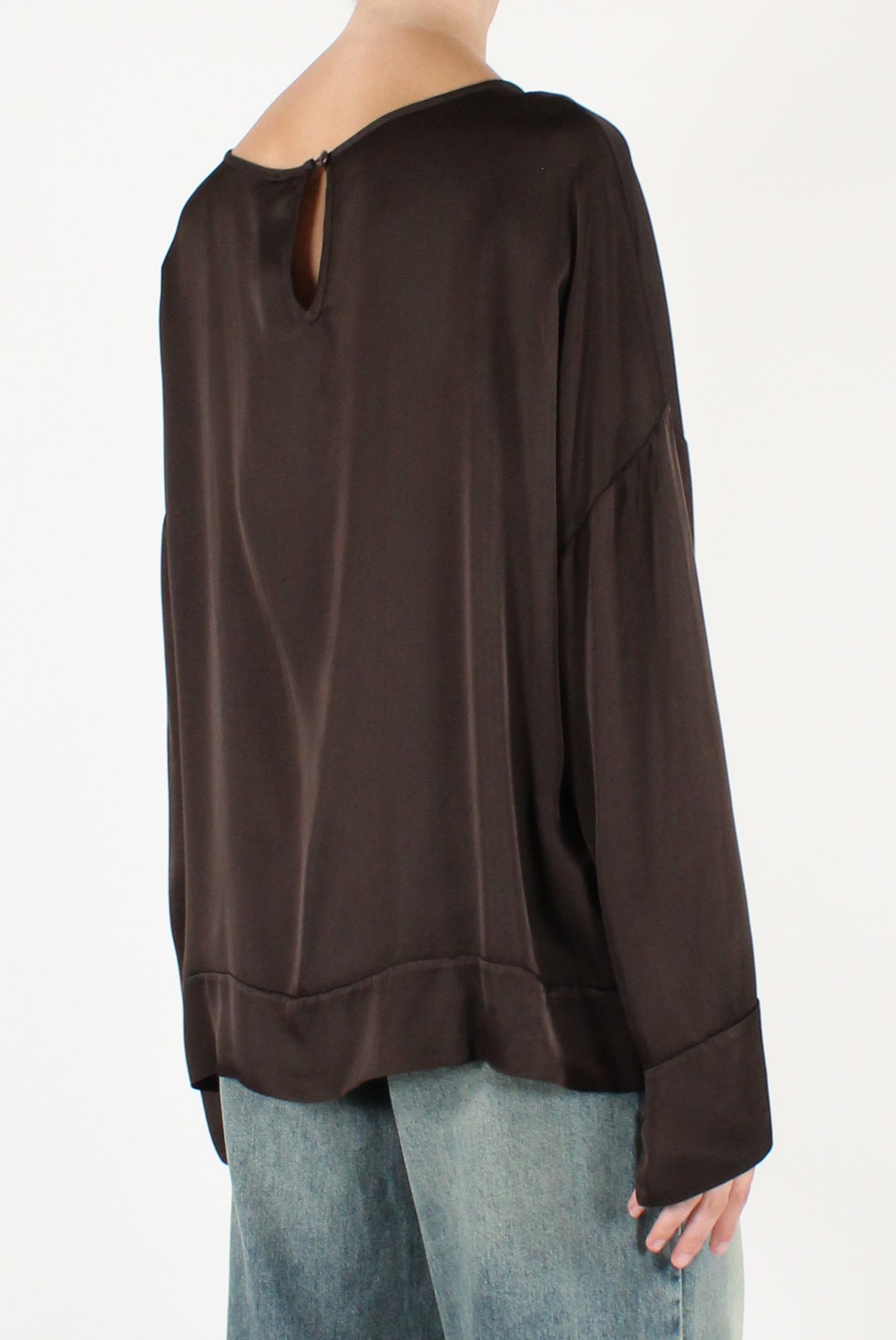 Blusa Scollo a Barca in Viscosa