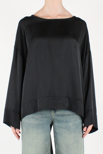 Blusa Scollo a Barca in Viscosa
