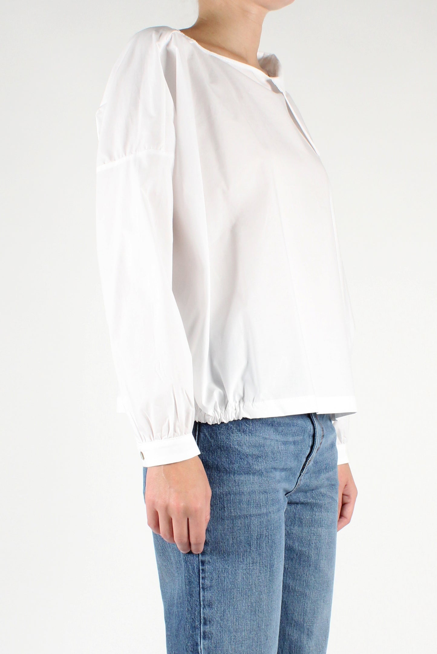 Blouse with Asymmetric Collar