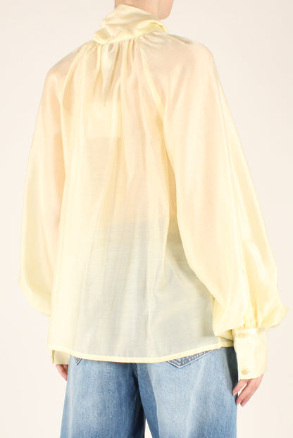Blusa Over con Fiocco Tinta Unita
