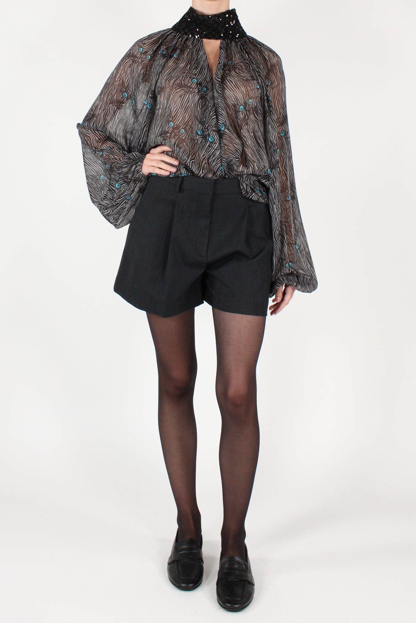 Cat Eye Print Blouse