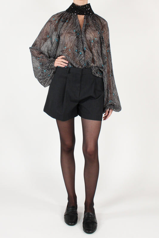 Cat Eye Print Blouse