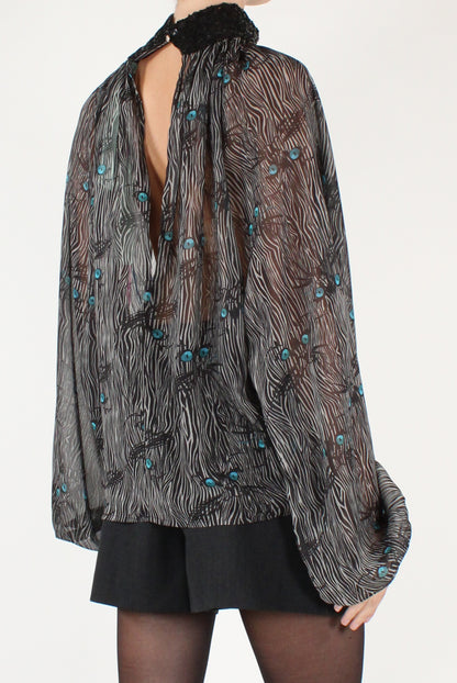 Cat Eye Print Blouse