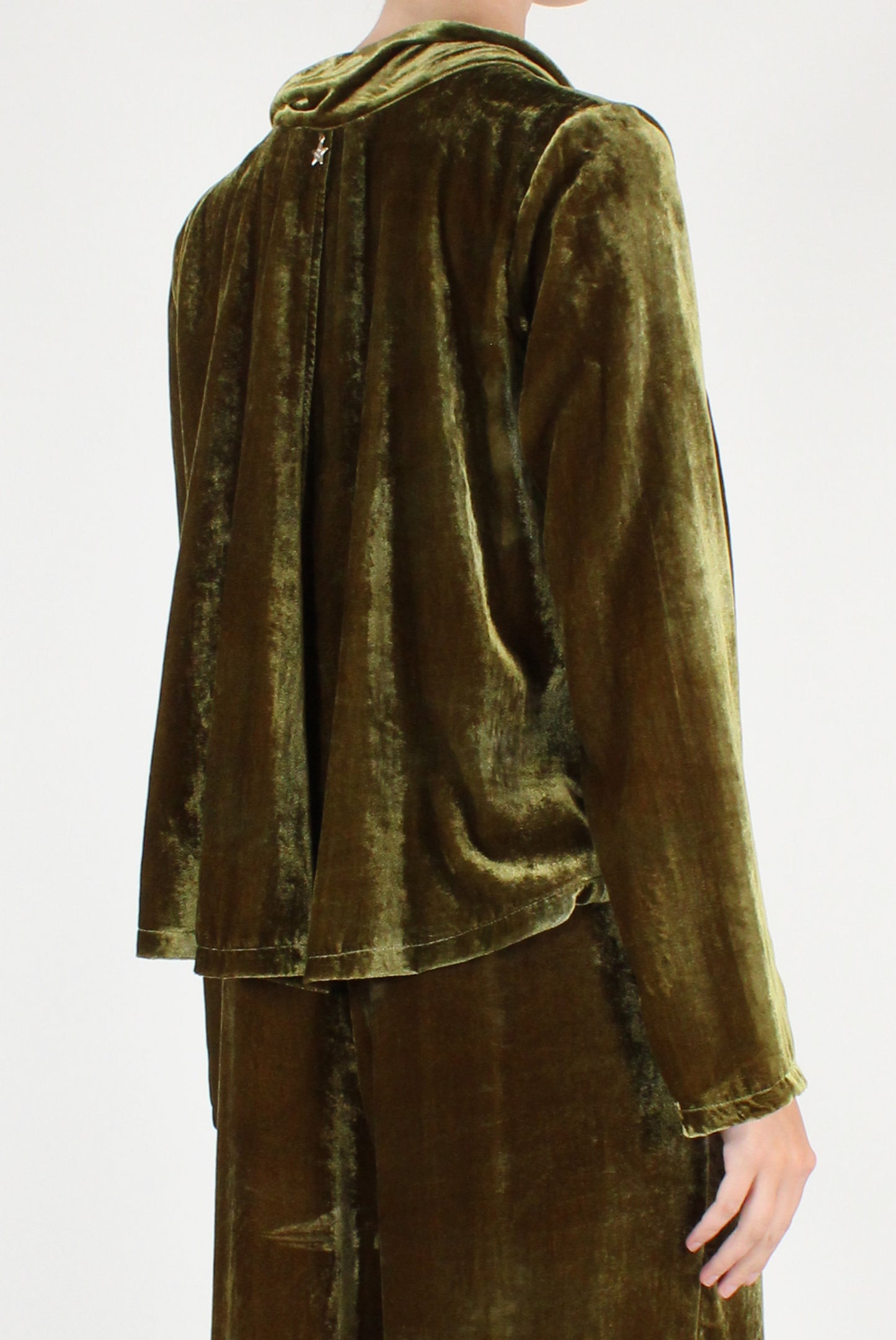 Blusa in Velluto con Fascia
