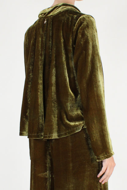 Blusa in Velluto con Fascia
