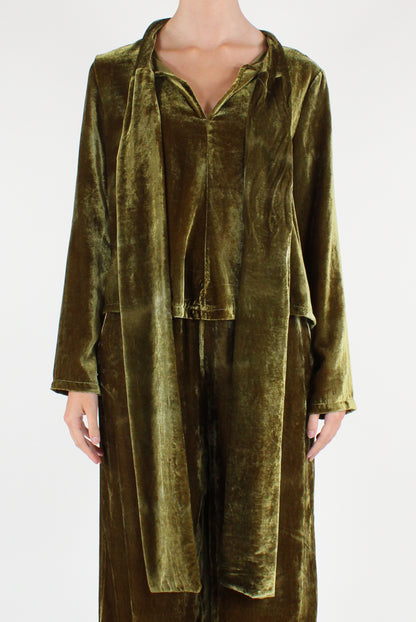 Blusa in Velluto con Fascia