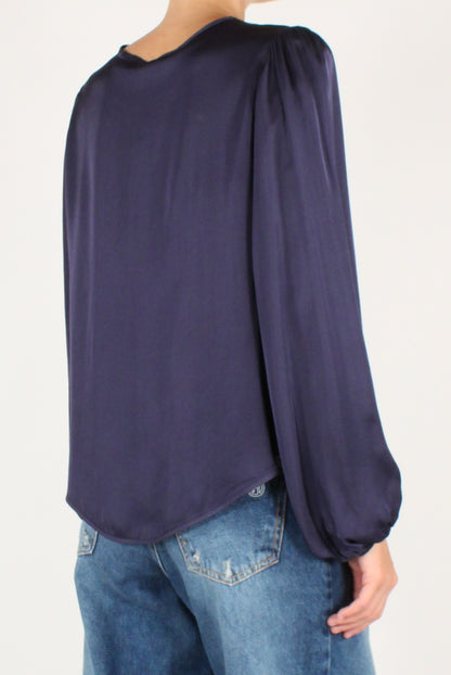 Blusa Scollo a V in Viscosa