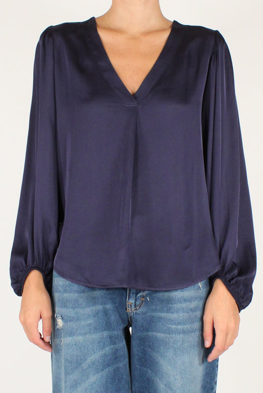 Blusa Scollo a V in Viscosa