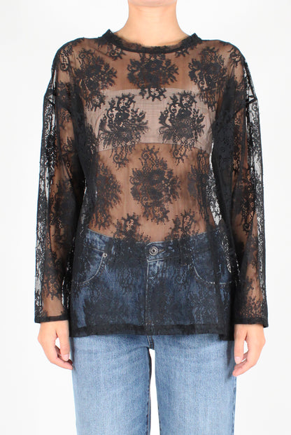 Long Sleeve Lace Blouse