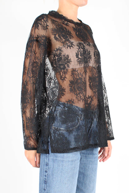 Long Sleeve Lace Blouse