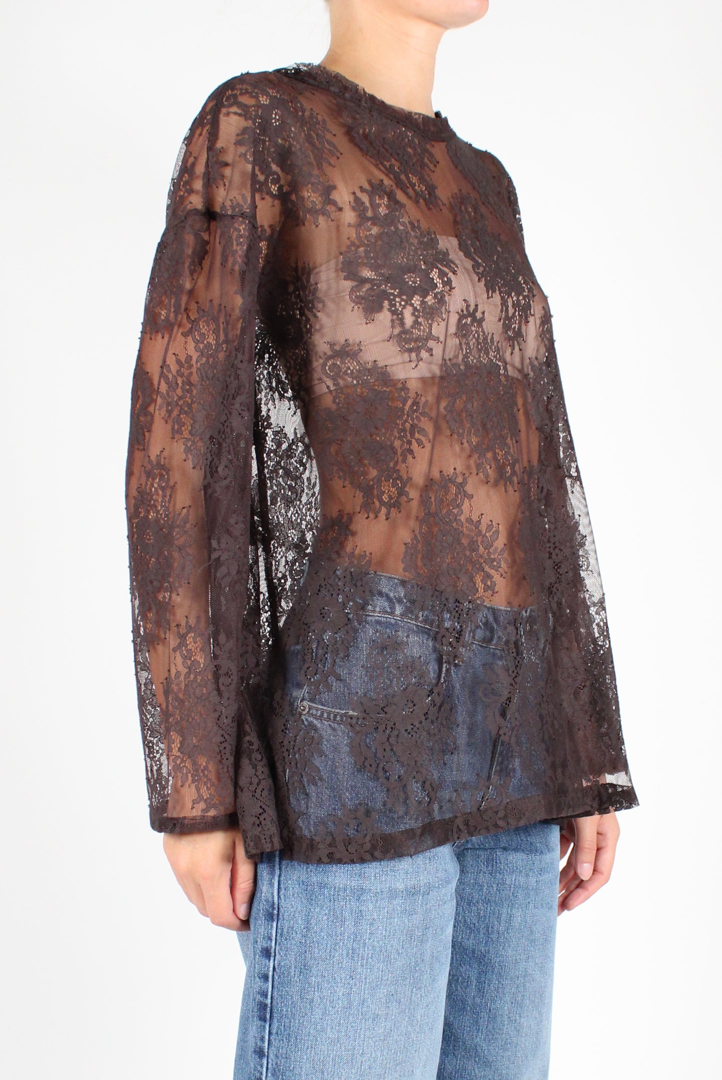 Long Sleeve Lace Blouse