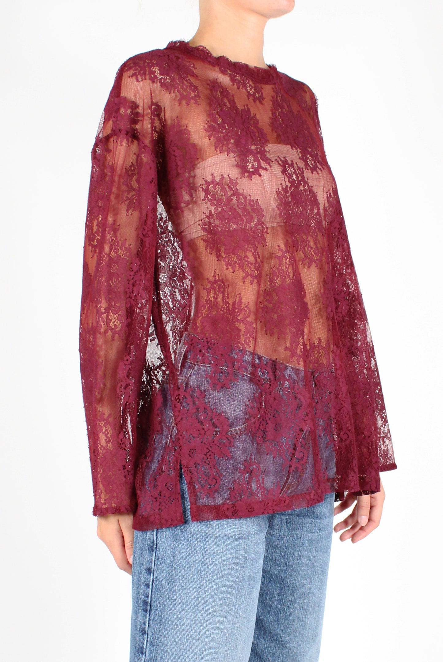 Long Sleeve Lace Blouse