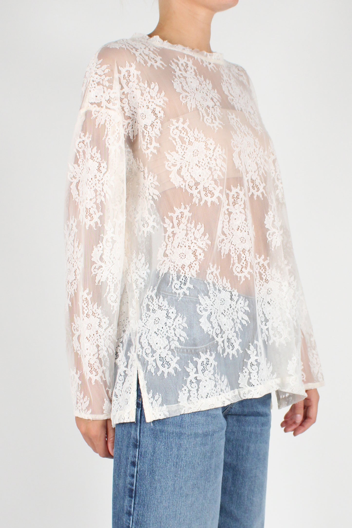 Long Sleeve Lace Blouse